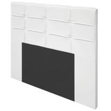 Cabeceira Esmeralda Cama Box Casal 140cm Corino Branco