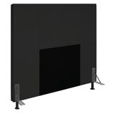 Cabeceira Safira Cama Box Casal 140cm Corino Preto