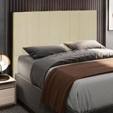 Cabeceira Cama Box Casal 140cm Corino Bege