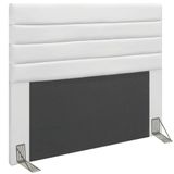 Cabeceira Rubi Cama Box Casal 140cm Corino Branco