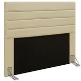 Cabeceira Rubi Cama Box Casal 140cm Corino Bege