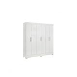 Guarda-roupa Casal 6 Portas Com 3 Gavetas Prático Branco