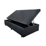 Base Box Baú Solteiro Sp Móveis Sintético Preta - 45x78x188