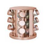 Porta Condimentos Temperos Inox Rose Gourmet Giratorio 12pcs