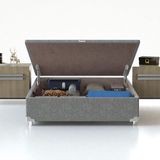 Base Box Para Colchão Viúva Probel Com Baú Universal 34x128x188cm