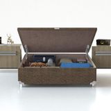 Base Box Para Colchão Viúva Probel Com Baú Universal 34x128x188cm