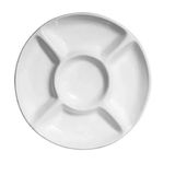 Petisqueira 5 Divisórias Melamine Plaza 33cm Branco Yazi