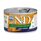 Ração Úmida N&amp;d Cães Ancestral Cordeiro, Blueberry Lata 140g