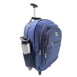 Mochila Rodinhas Notebook Escolar Viagem Facul Azul