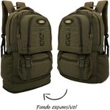 Mochila Masculina Notebook 15.6 Lona Fundo Expansível