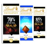 Chocolate Suiço Lindt Excellence Cacau Nobre 3 Barras X100g