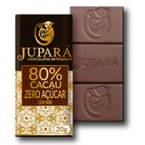 Kit 26 Barras De Chocolates Jupará 80% Cacau Sem Açúcar Nibs