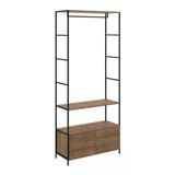 Estante Closet Com Cabideiro 27812 Vermont Preto Fosco