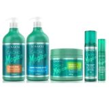 Cacho Mágico Kit Shampoo Creme Modelador Máscara Fluido Óleo