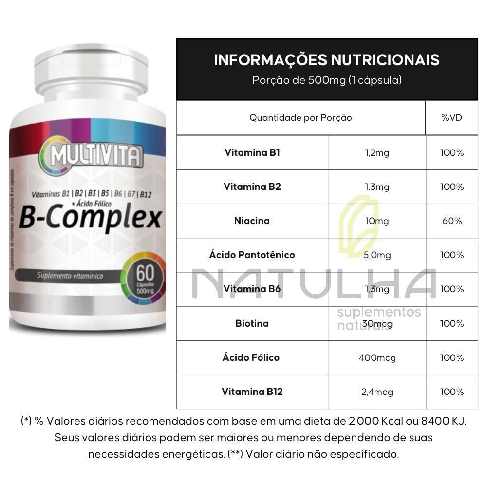 Kit 2x B-complex Vitaminas Do Complexo B 60 Cápsulas - Carrefour