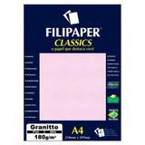 Papel Granitto A4 Filipaper Classics 180g 50 Folhas Pink