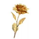 A Rosa Encantada Golden Rose Presente De Aniversário Dourada