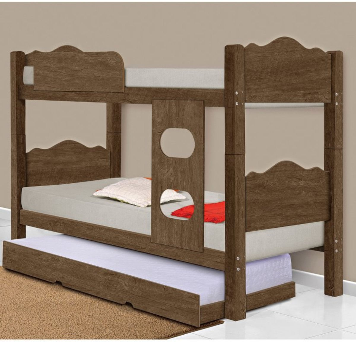 Cama Auxiliar Solteiro Carmolar Mocaccino