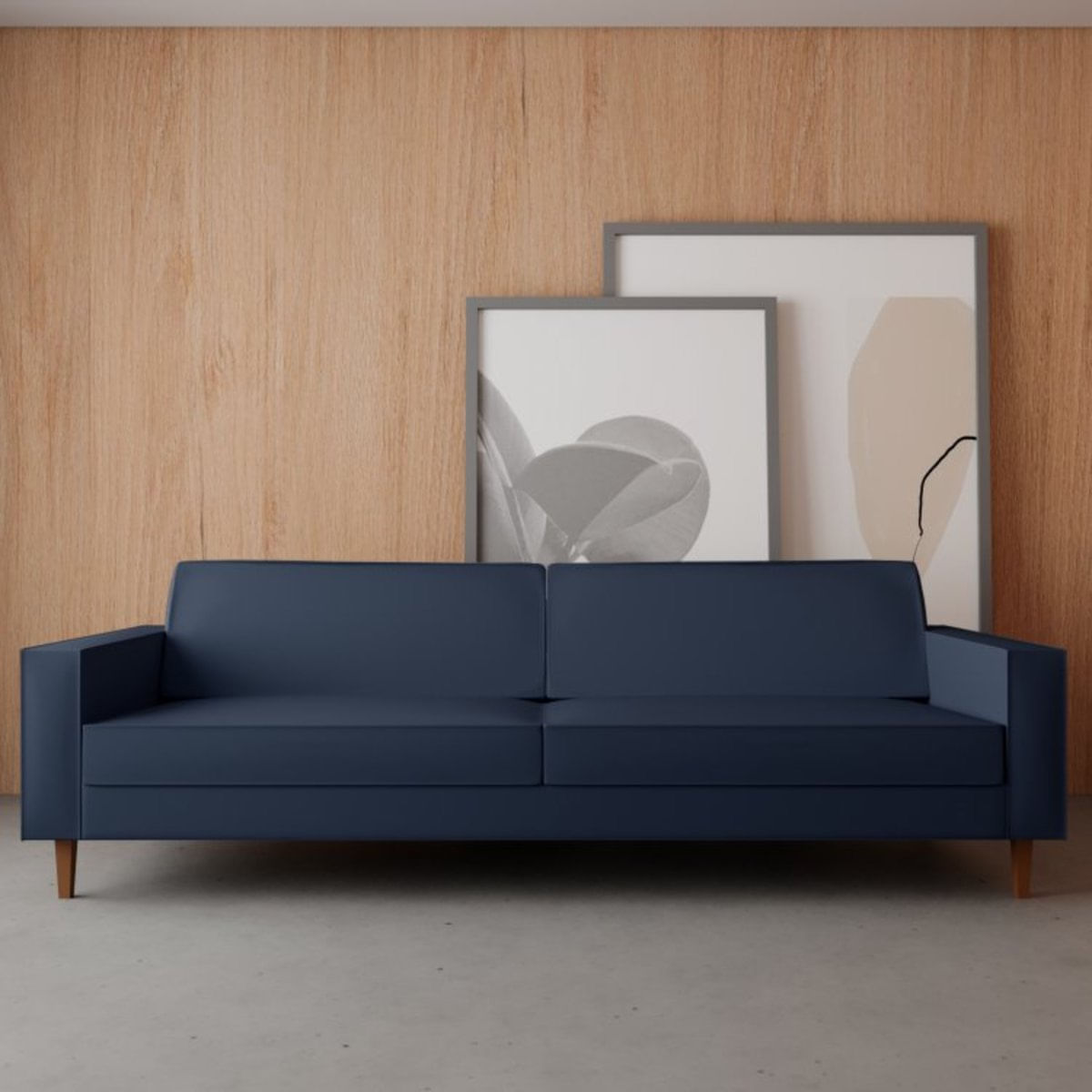 Sofá 4 Lugares Square Neo Azul Jeans