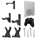 Kit Suporte De Parede Console Controle Xbox One S X Preto