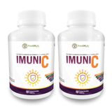 Kit 2x Super Vit C Imune 5+ Arginina Vitamina C Vitamina D