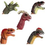 Brinquedo Fantoche De Dedos Dinossauros Infantil Unissex 5un