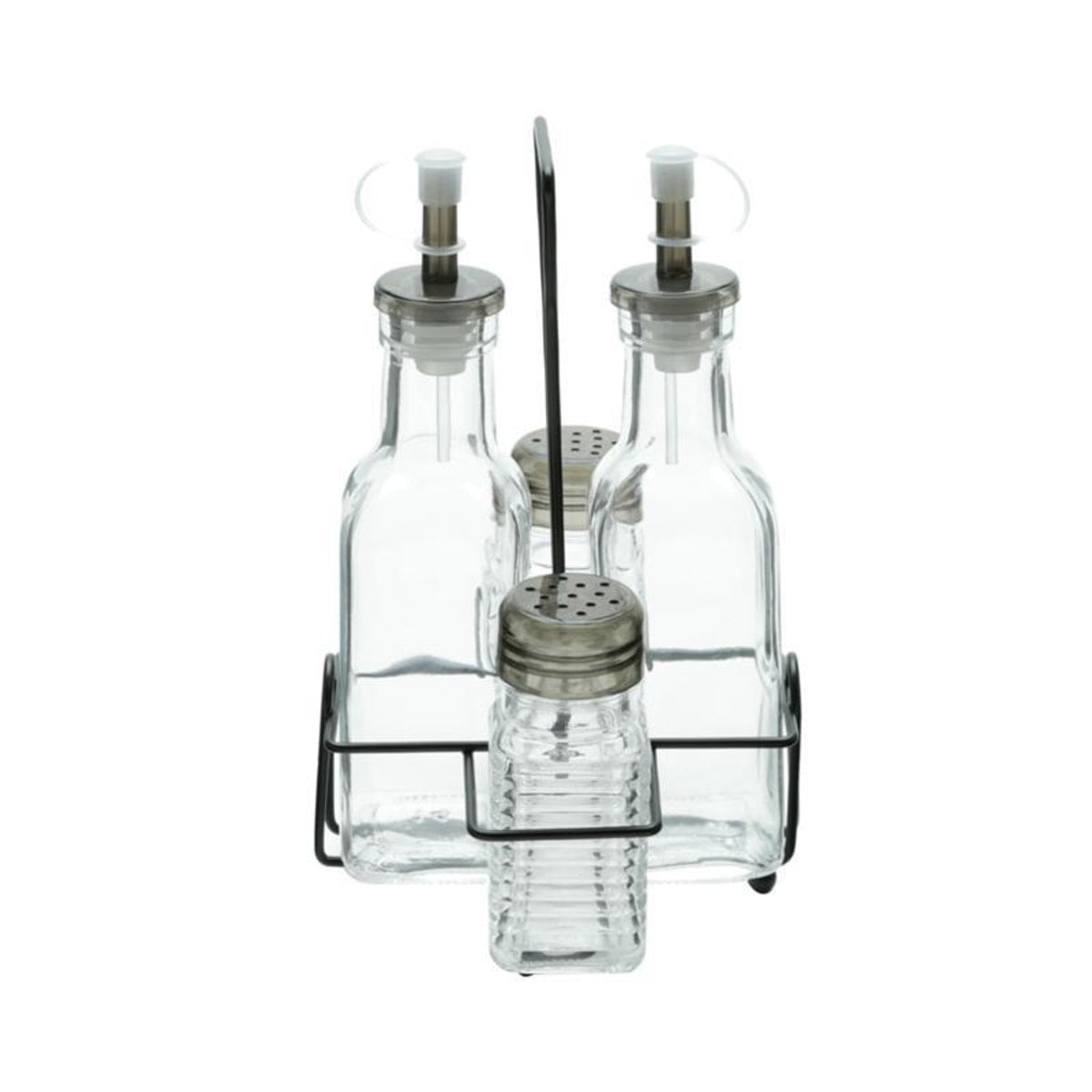 Conjunto de 2 Galheteiros e 2 Porta Temperos com Suporte 7088 Lyor