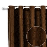 Cortina Sala Jacquard Tecido Semi Blackout Marron 2,60x1,80