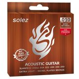 Encordoamento para Violão aço 010 SLANPB10 010  Solez