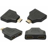 Duplicador De Sinal Hdmi Imagem Adaptador Duplo 1 A 2 Saídas