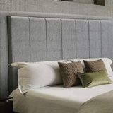Cabeceira Opala Cama Box Queen 160cm Linho Cinza