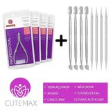 Kit 4 Alicates De Cutícula Mundial 777 4 Espátulas 4 Palitos