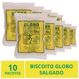 Biscoito Globo Salgado, Rio De Janeiro, 10 Pacotes 30g