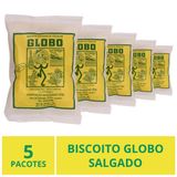 Biscoito Globo Salgado, Rio De Janeiro, 5 Pacotes 30g