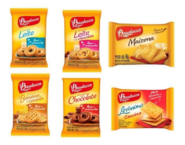 Kit 320un Biscoitos Em Sachê Sabores Sortidos Bauducco