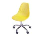 Cadeira Para Escritório Eames Colméia Secretária Decorativa 1119 Or Design Amarelo