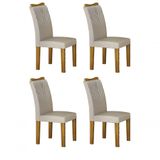 Kit 04 Cadeiras Sala De Jantar Clara Mdf Moveis Leifer