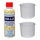 Coalho Líquido Ha-la 200ml Coagulante Queijo + 2 Formas 1kg