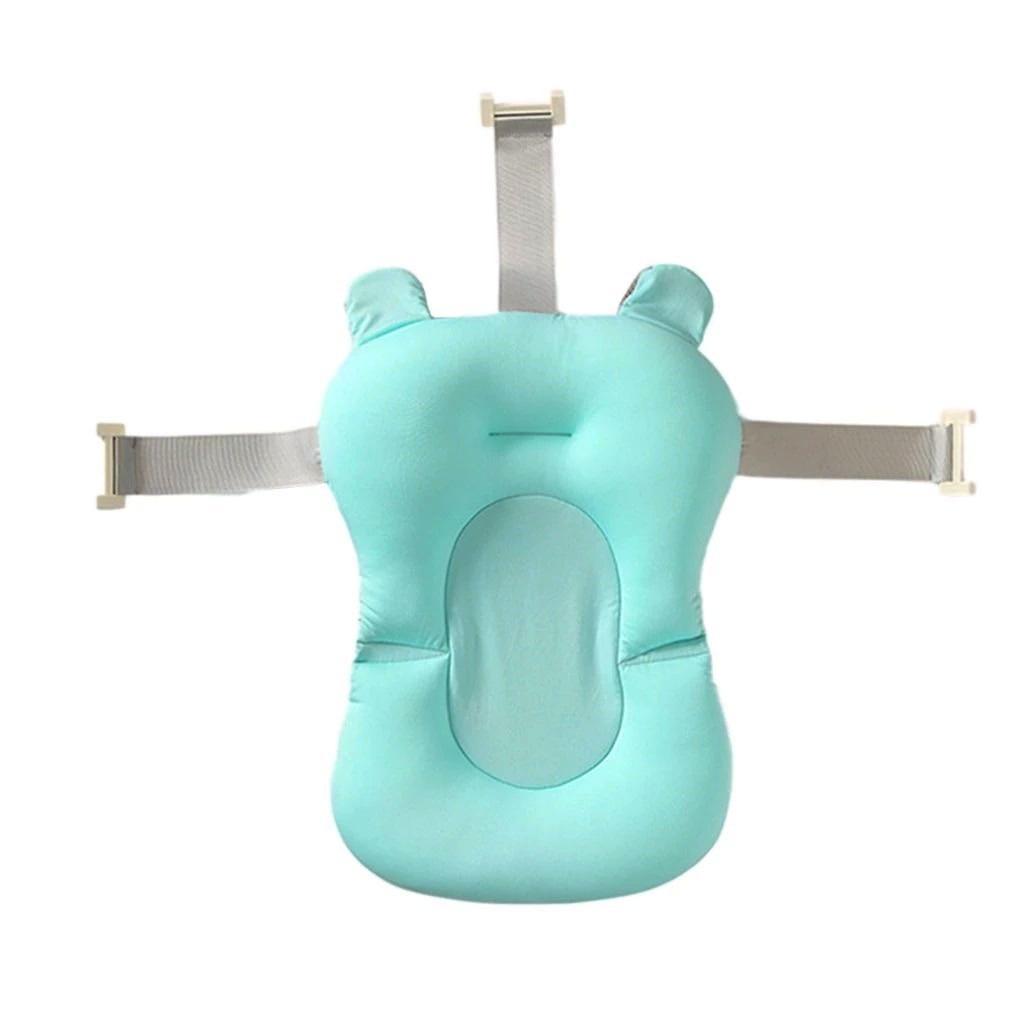 Almofada De Banho Para Bebê Banheira Boia Azul Baby Segura