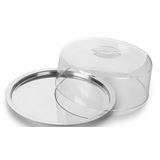 Porta Queijo Queijeira Boleira Inox Forma 27,5cm