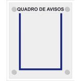 Quadro De Aviso Gestão Com 1 Displays A4 Acrílico Azul