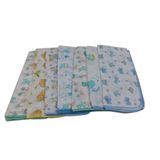 Kit 30 Fraldas De Pano Estampada  Algodão com crochê Menino