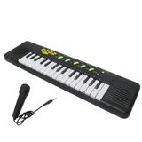 Piano Teclado Brinquedo Infantil Microfone Karaoke Musica