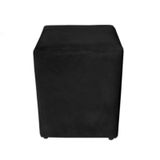Puf Puff Para Sala E Hall De Entrada Suede Preto Quadrado