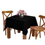 Toalha De Mesa 6 Lugares 2,00m Retangular Oxford Liso Preto