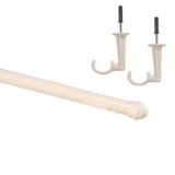 Kit Varão Simples Para Cortinas 2,30 Metros 28mm Suporte De