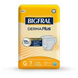 Fralda Geriátrica Bigfral Derma Plus G Com 7 Unidades