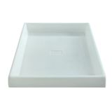 Prato Base Grande Quadrado Vaso Polietileno 50cm Branco