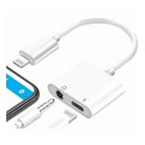 Kit 20 Adaptador Para Iphone Dual Lightning Carrega Fone