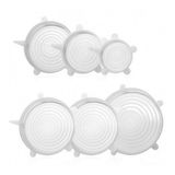 Kit 6 Tampas Panela Silicone Reutilizável Universal Elástica